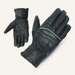 MG VL476 men’s black biker leather driving gloves by MG with reflective piping and extended gauntlet cuff Buy Online at MG Store