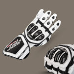 RST TracTech Evo 4 CE Gloves in White Color back view with black knuckles