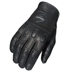 Scorpion Gripster Black Leather Motorcycle Gloves with Knuckle Protection and Classic Riding Design