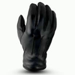 Premium black leather motorcycle glove, Z1R 938 Deerskin model, set on a clean white background.
