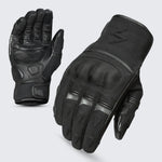 Scorpion EXO Tempest short cold weather motorcycle riding gloves for men – black waterproof gloves with thermal insulation and knuckle protection.