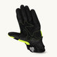 Airflow II mesh motorcycle gloves with neon yellow fingers and black protective palm design for summer riding comfort."