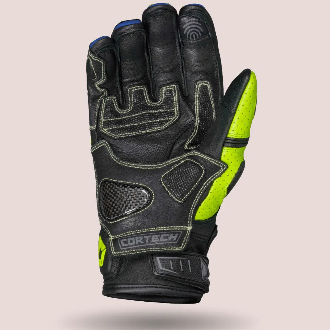 Arctiva Meridian Men’s Waterproof Snow Gloves displayed in Black and Hi-Viz Yellow — Dual color options for cold-weather riding