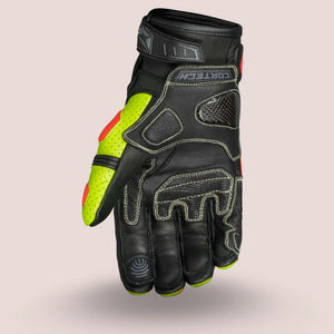 Arctiva Meridian Men’s Waterproof Snow Gloves in Black and Hi-Viz Yellow — High-visibility waterproof snow riding gloves Palm padding Fingertips Mobile compatible