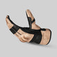 Palm view of Gloden brown Cortech Bully 2.0 motorcycle glove, showing grip enhancements and durable leather material.