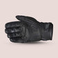 Cortech Men’s Manix ST leather motorcycle gloves in black with vibrant neon yellow details, designed for both safety and style.