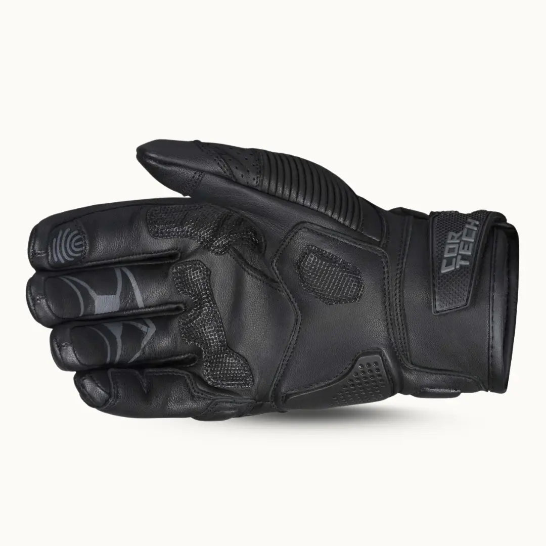 Close up side view of cortex men's manix STL Leather Motorcycle Gloves