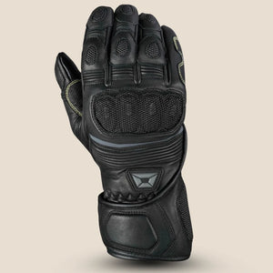 Cortech Scarab 2.2 black winter motorcycle gloves with full gauntlet, knuckle armor, and thermal lining for cold weather riding.