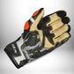 Front view of Cortech Sector Pro ST glove in red and white cowhide leather with goat leather palm, Superfabric pinky overlay, and comfort wrist closure