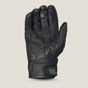 Cortech Women’s Manix ST Leather Motorcycle Gloves in Black with TPU Knuckle Protection with palm padding stuff