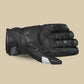 Cortech Women’s Manix ST Leather Motorcycle Gloves in Black featuring Anti-Slip Throttle Guard and Pre-Curved Fingers