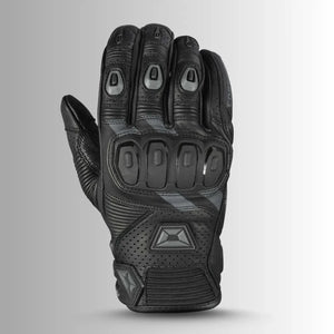 Cortech Men’s Manix ST leather motorcycle gloves with black design and knuckle protection for added safety and comfort.