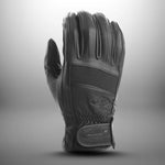 Highway 21 Jab leather motorcycle gloves with touchscreen fingertips and padded goat-skin palm for secure, responsive riding