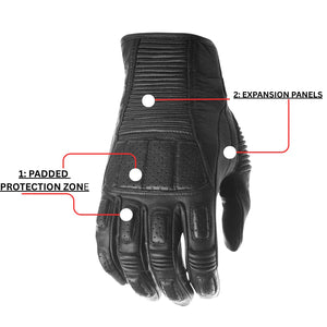 Highway 21 Men's Trigger Leather Motorcycle Gloves