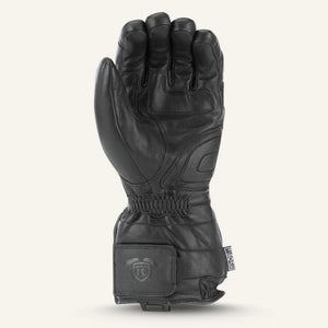 front view of Highway 21 Radiant heated motorcycle glove – premium black leather winter riding gear