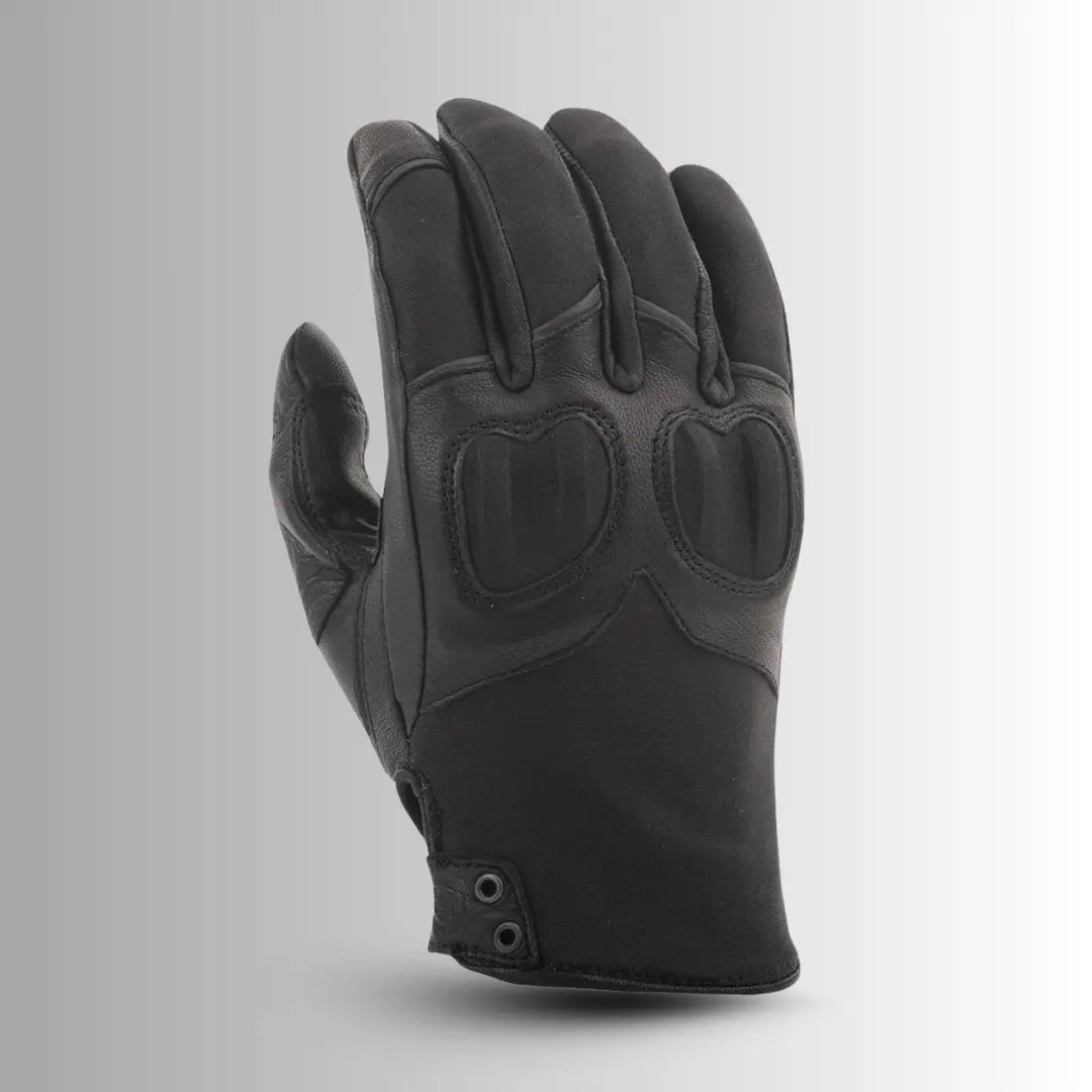 buy Highway 21 Women’s Vixen Leather Motorcycle Gloves – Black riding gloves with protective padding