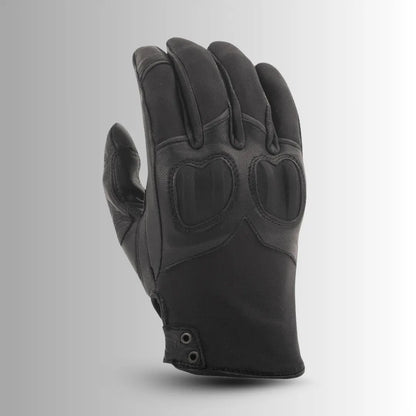 buy Highway 21 Women’s Vixen Leather Motorcycle Gloves – Black riding gloves with protective padding