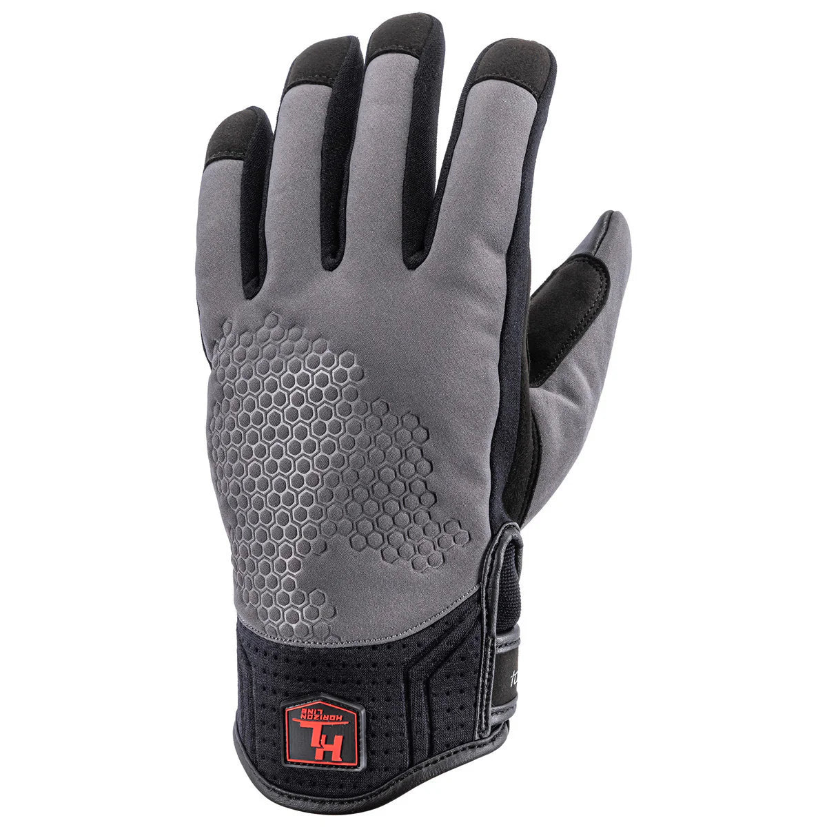 Tourmaster Storm Chaser men's gloves, back view showing secure hook and loop cuff closure.