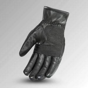 Joe Rocket Diamondback leather motorcycle gloves for men – durable black palm view with reinforced grip