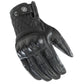 Pair of Joe Rocket Diamondback leather motorcycle gloves in black, featuring internal injection-molded knuckle armor and adjustable snap cuff closure