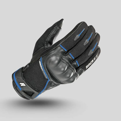 Joe Rocket Super Moto Motorcycle Gloves - Durable Black and Blue Motorcycle Gear