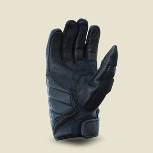 "Joe Rocket Tactile motorcycle glove front view on light background showcasing goatskin leather palm with chamude overlay and Full Flex™ stretch panels."