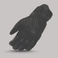 Joe Rocket Seeker motorcycle gloves in black leather – palm view with reinforced grip and stretch wrist