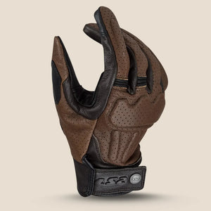 Close-up of LS2 Rust gloves’ knuckle protection foam and power stretch finger joints
