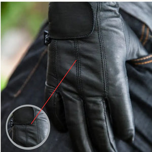 MG GL2091 Men black Gel Palm Leather driving gloves