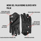 MG Leather Premium Leather Motorcycle Glove, Riding Gloves with Reflective Skull Design, Gel Palm & Touchscreen Capability