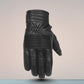 MG Leathers The Scrapper Men’s Mid-Length Leather Gloves in Black — Stretch Panels & Touchscreen Fingertips
