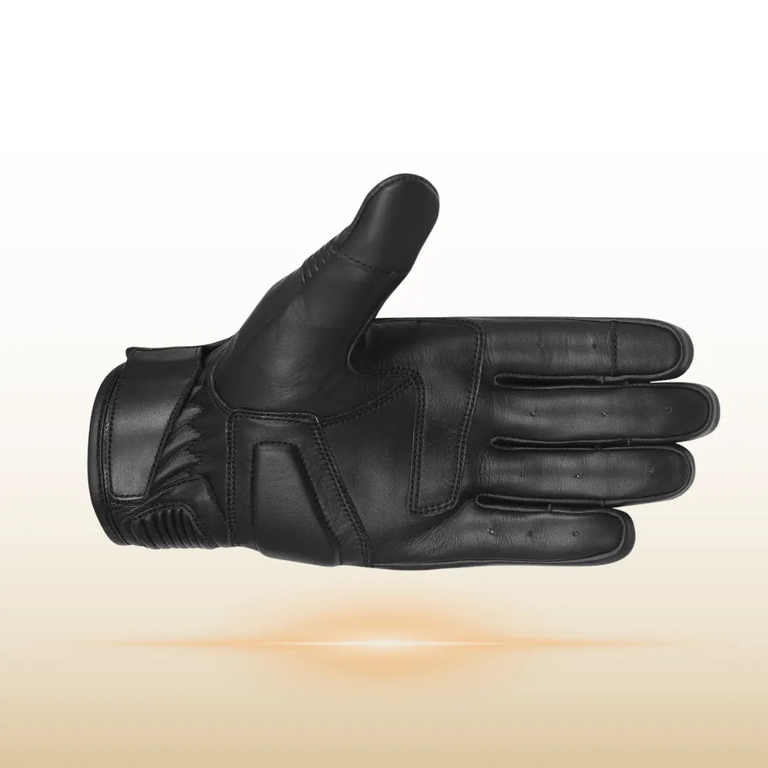 MG Leathers The Scrapper Premium Mid-Length Gloves in Brown and Black Leather — Reinforced Palm & Thumb Overlay