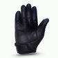 Side profile of MG men’s cowhide leather riding gloves highlighting stitching and fit