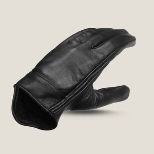MG Mens Black Gel Palm Riding Leather Gloves