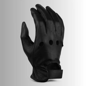 Buy VL440 men’s unlined leather motorcycle driving gloves with ventilated knuckles and hook-and-loop cuff