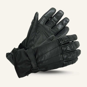MG VL462 men’s premium leather driving gloves by MG with padded palm and knuckle protection, elastic wrist, and adjustable strap
