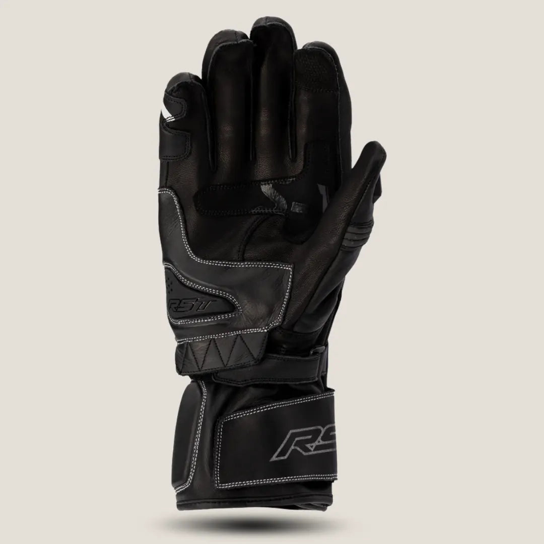 RST Men’s S1 CE Leather Motorcycle Gloves – backhand view highlighting premium leather material