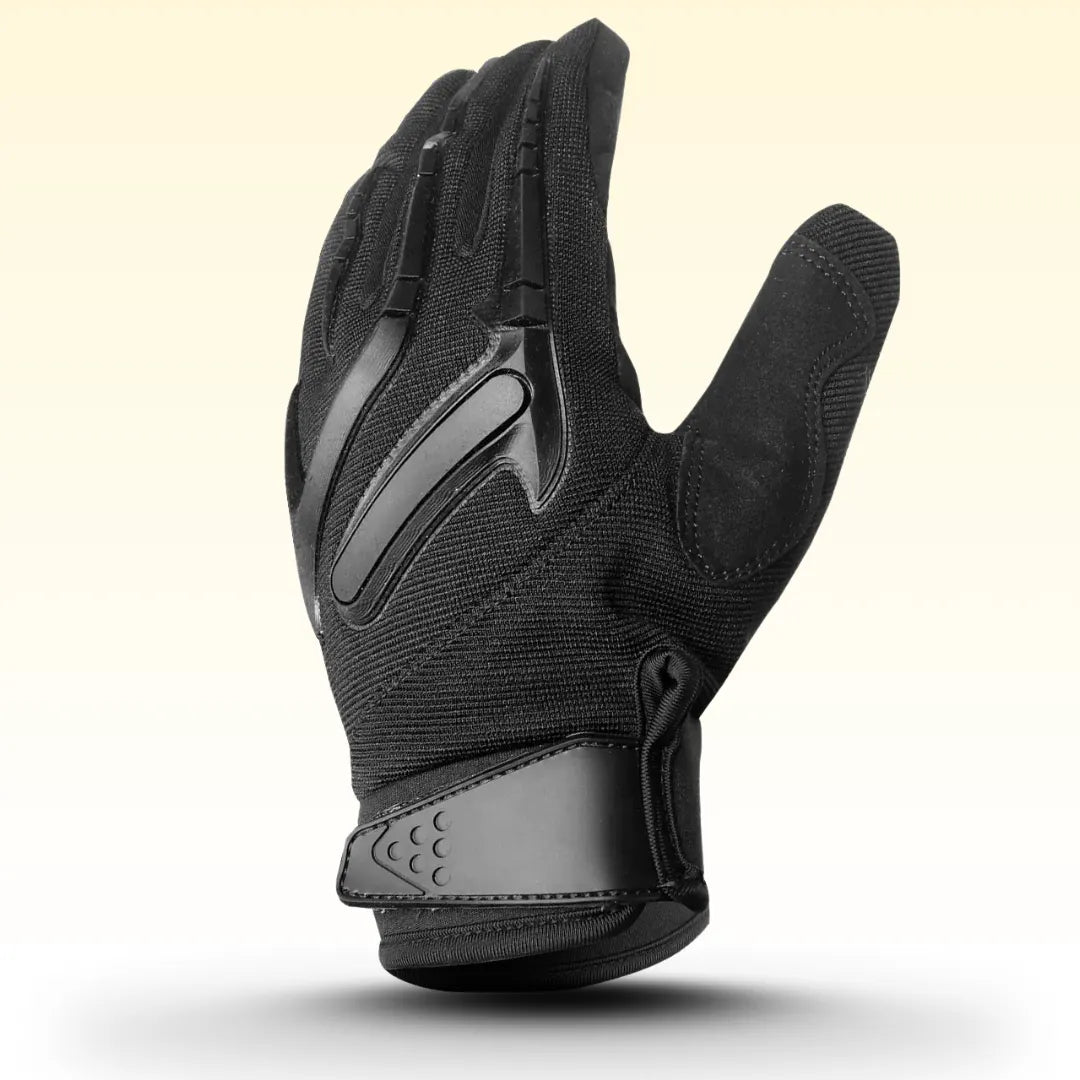 Close-up of Vance Textile Burner Lite motorcycle glove, highlighting its high-density palm padding and breathable design.
