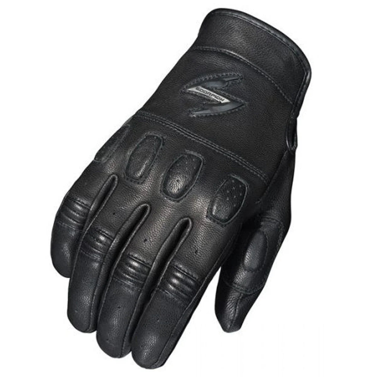 Scorpion Gripster Black Leather Motorcycle Gloves with Knuckle Protection and Classic Riding Design