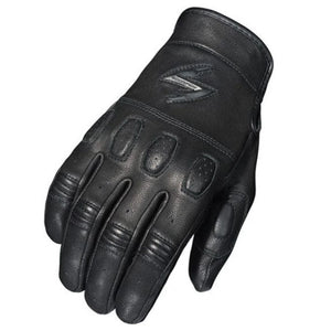Scorpion Gripster Black Leather Motorcycle Gloves with Knuckle Protection and Classic Riding Design