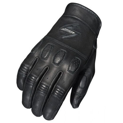 Scorpion Gripster Black Leather Motorcycle Gloves with Knuckle Protection and Classic Riding Design