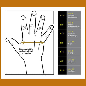 Women's Hyper-Flo 2.0 Cortech Gloves Size Chart – detailed size guide for perfect fit.