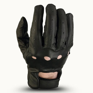 Z1R 243 men’s  perforated leather motorcycle gloves with open knuckle design and Velcro wrist closure shop online at MG store