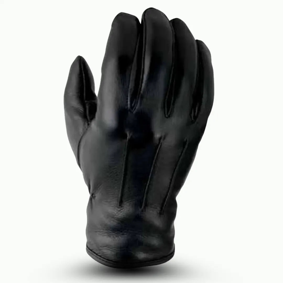 Premium black leather motorcycle glove, Z1R 938 Deerskin model, set on a clean white background.