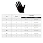 Size chart to guide customer  to select their size  and mention in which all size details for icon contra 3 men gloves