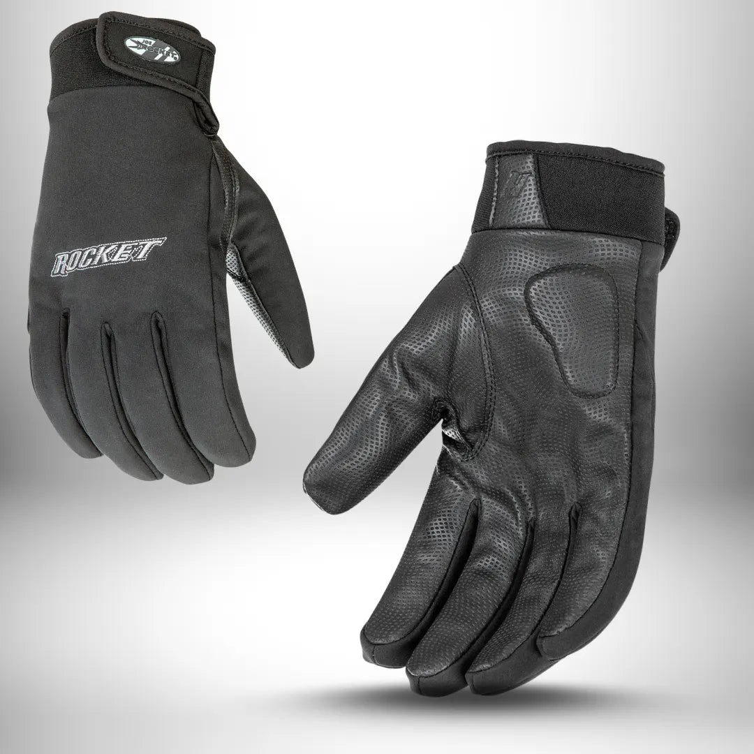 Joe Rocket Crew Pro men’s textile motorcycle gloves – breathable waterproof design with anti-slip fleece-lined palm