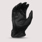 Back view of MG VL440 men’s black unlined leather driving gloves showing fine-grain leather detail